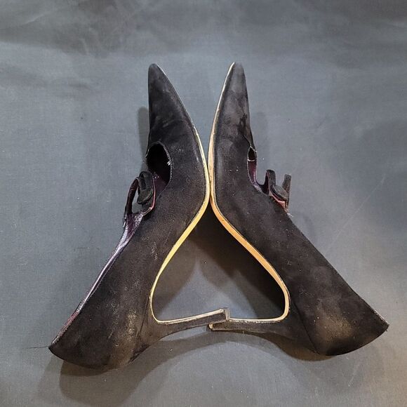 MANOLO BLAHNIK SUEDE POINTED TOE PUMP - Picture 12 of 15